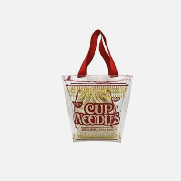 Nissin‎ Cup Clear Noodles Eva Tote Bag with Insert Drawstring Bag New - Picture 1 of 13